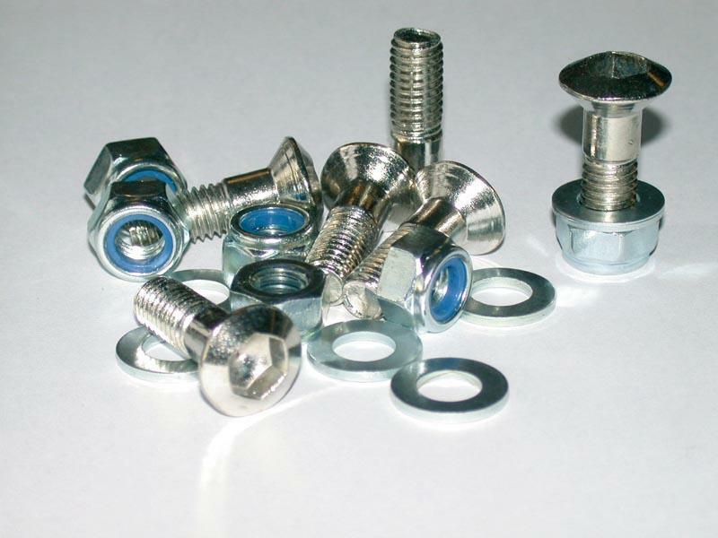 KIT 6 CROWN NUTS WITH COUNTERSUNK HEAD M8X30 NUT NYL STOP