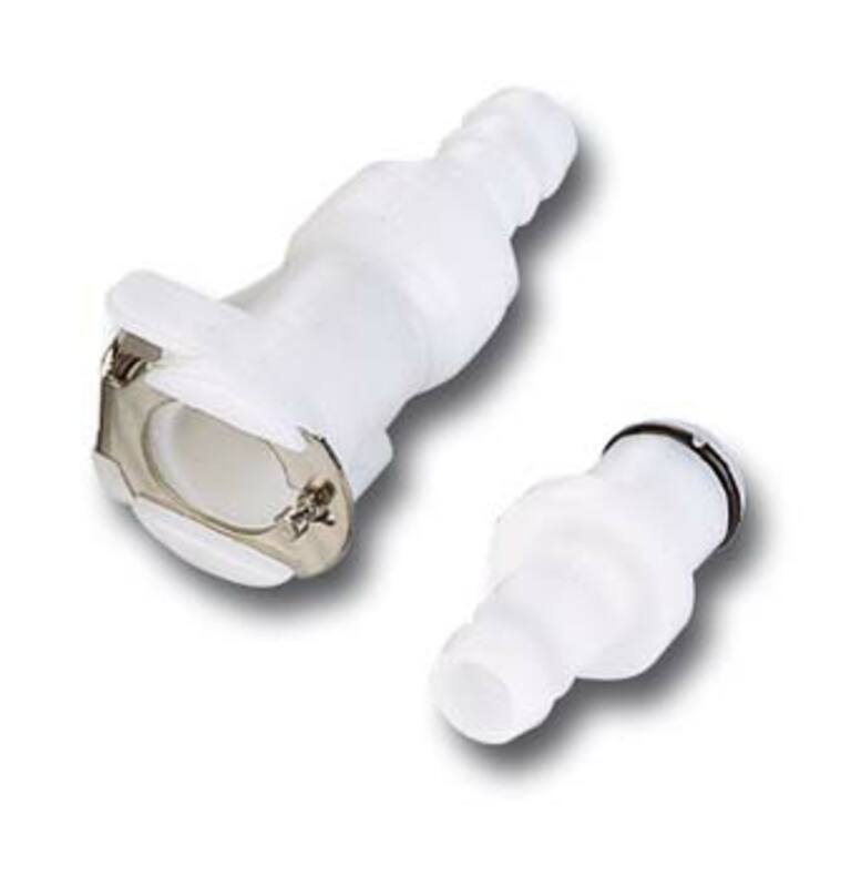 QUICK COUPLING 6MM SINGLE LATCH WHITE