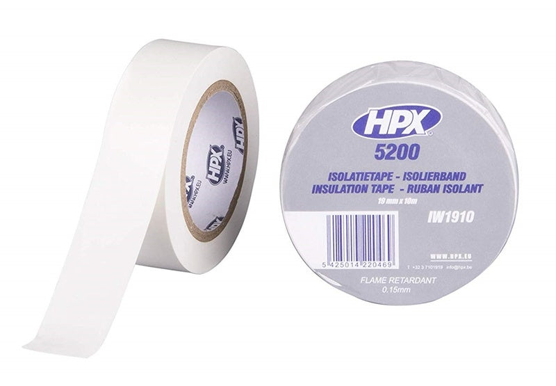 INSULATING TAPE WHITE 19MM X 10M 