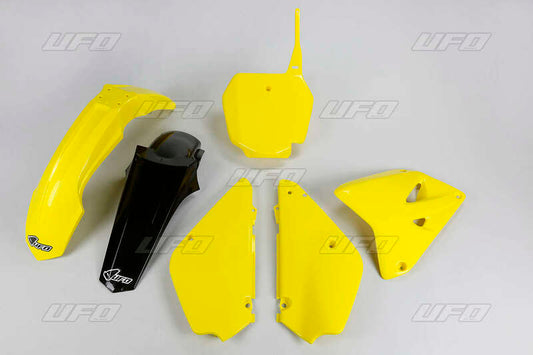 UFO Restyled plastic kit OEM color yellow/black Suzuki RM85 