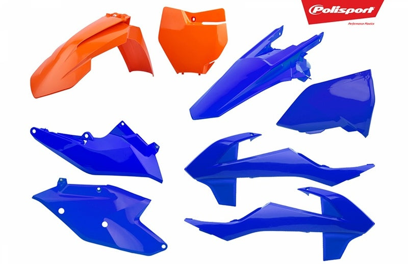 POLISPORT Plastics kit oranje/blauw KTM SX/SX-F