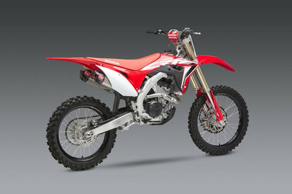 YOSHIMURA RS-9T Signature Series Dual Muffler Stainless Steel/Carbon End Cap Honda CRF250R 