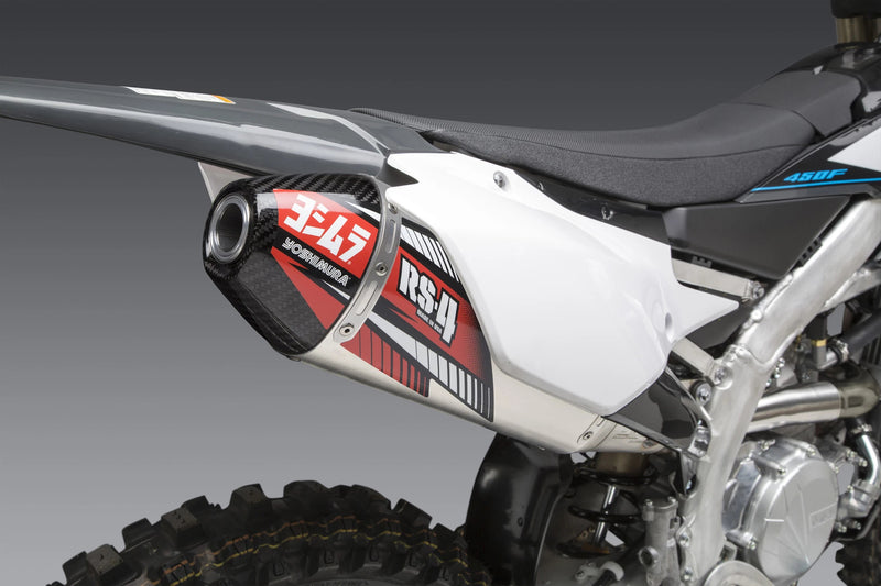 YOSHIMURA RS-4 Signature Series Muffler Aluminum/Carbon End Cap Yamaha YZ450F 