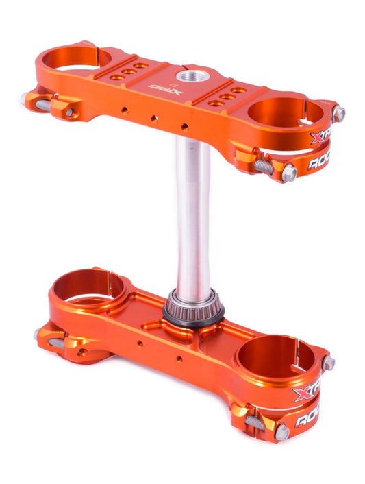 Triple clamp XTRIG ROCS Tech orange KTM EXC/EXC-F 125 &amp; +