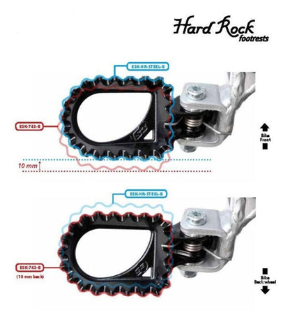 S3 Hard Rock voetsteun achter +10mm zwart staal