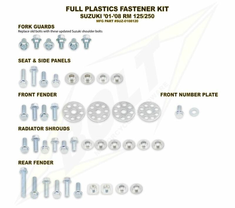 PLASTIC SCREWS SUZ 01-08 RM125/250