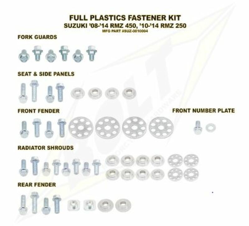 BOLT SCHROEVEN PLASTIC SUZ 08-13 RMZ450 10-13 RMZ250