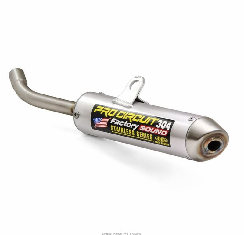 PRO CIRCUIT silencer 304 brushed aluminum/stainless steel end cap Yamaha YZ65 