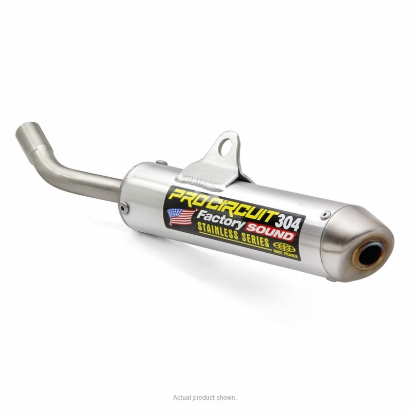 PRO CIRCUIT silencer 304 brushed aluminum/stainless steel end cap Yamaha YZ85 