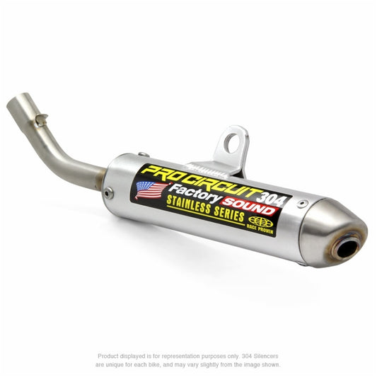 PRO CIRCUIT silencer 304 brushed aluminum/stainless steel end cap KTM/Husqvarna 