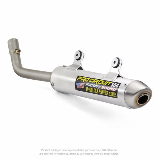 PRO CIRCUIT silencer 304 brushed aluminum/stainless steel end cap KTM/Husqvarna 