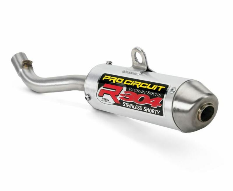 PRO CIRCUIT silencer R-304 brushed aluminum/stainless steel end cap KTM/Husqvarna 65 