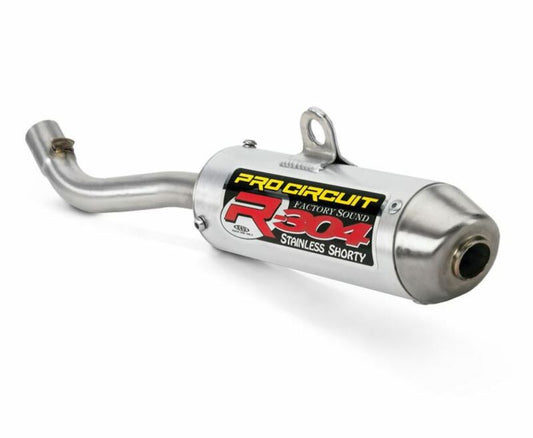 PRO CIRCUIT demper R-304 geborsteld aluminium/RVS eindkap KTM/Husqvarna 65