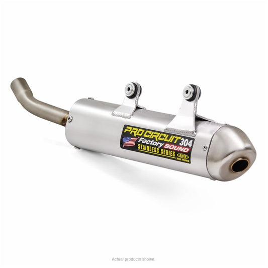 PRO CIRCUIT demper 304 geborsteld aluminium/RVS eindkap Gas Gas EC2500/300