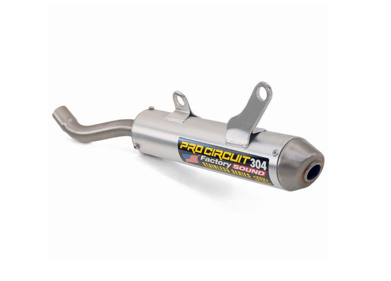 PRO CIRCUIT demper 304 geborsteld aluminium/RVS eindkap Suzuki RM125