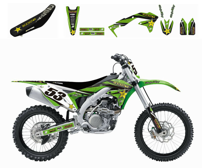 BLACKBIRD Rockstar Energy Complete Graphic Kit Kawasaki KX450F