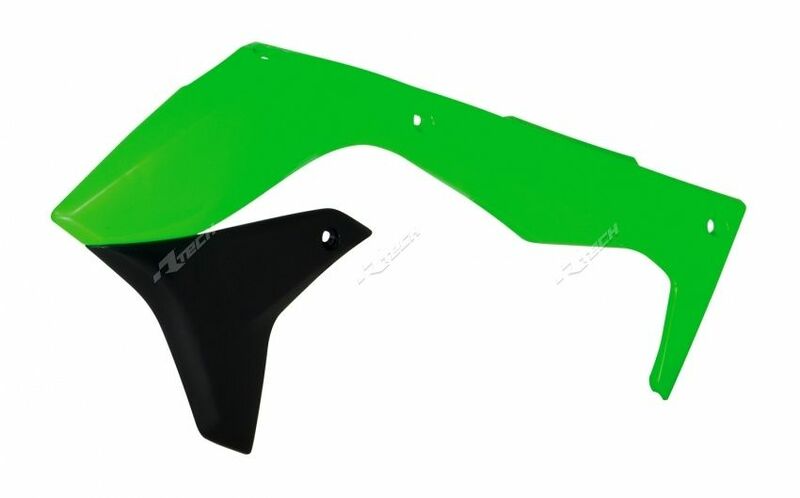 RACETECH Radiator Covers Neon Green Kawasaki KX250F