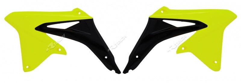 RACETECH radiator covers fluo yellow/black Suzuki RM-Z450 