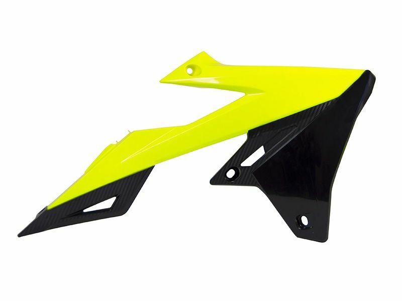 RACETECH radiator covers fluo yellow/black Suzuki RM-Z450 