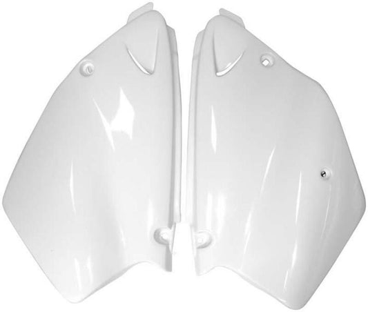 SIDE NUMBER PLATES YZ125-250 96-01 &amp; WR125-250 WHITE 