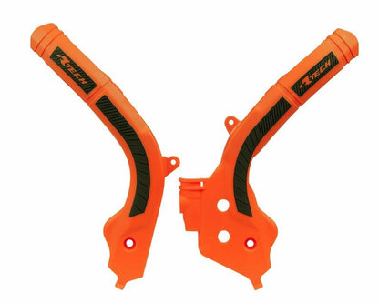 RACETECH Bi-material Frame Guard Orange/Black 