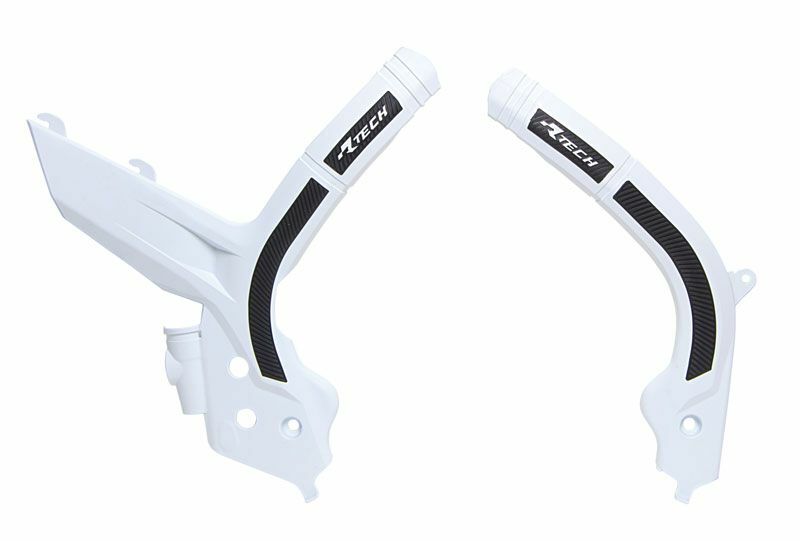 RACETECH Bi-material Frame Guard White/Black 