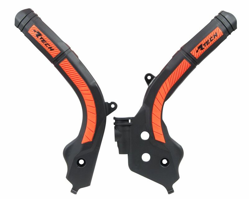 RACETECH Bi-material Frame Guard Black/Orange 