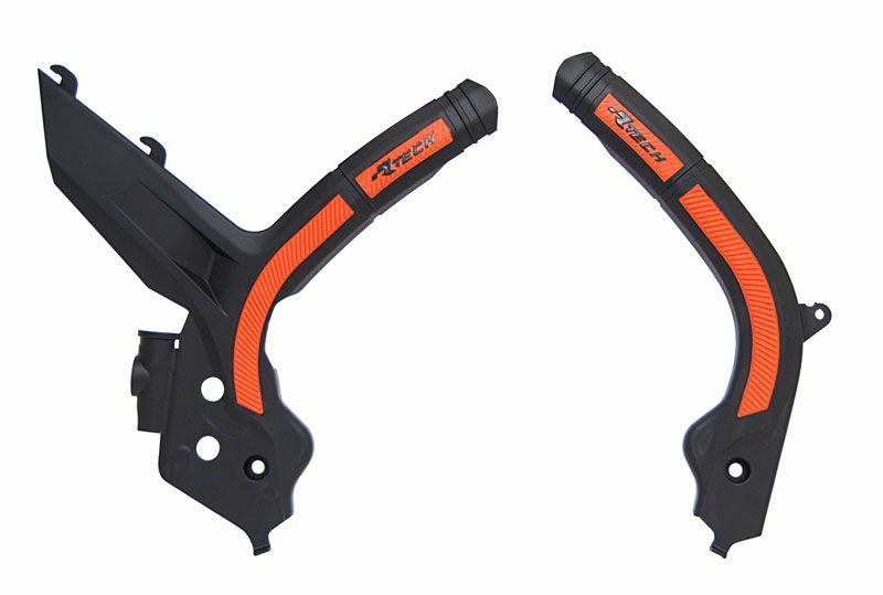 RACETECH Bi-material Frame Guard Black/Orange 