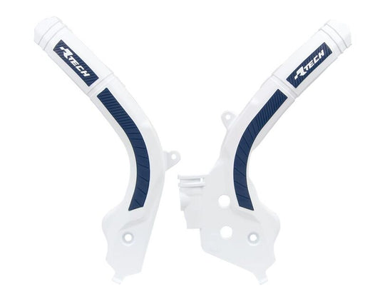 RACETECH Bi-material Frame Guard White/Blue 