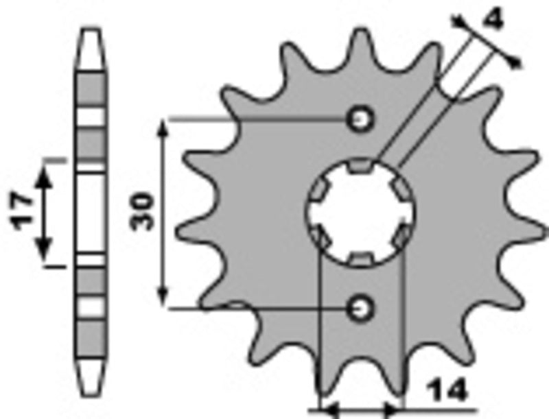 PBR Steel standard front sprocket 270 - 420