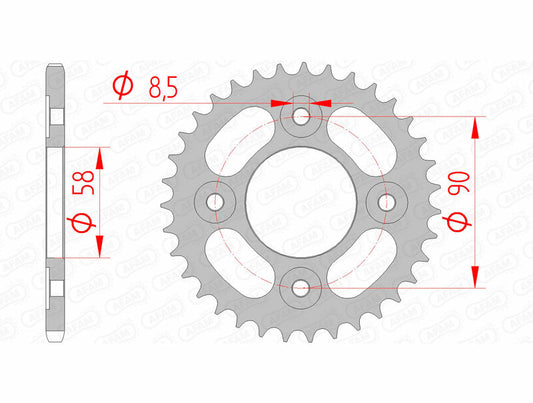 AFAM Steel standard rear sprocket 10117 - 420