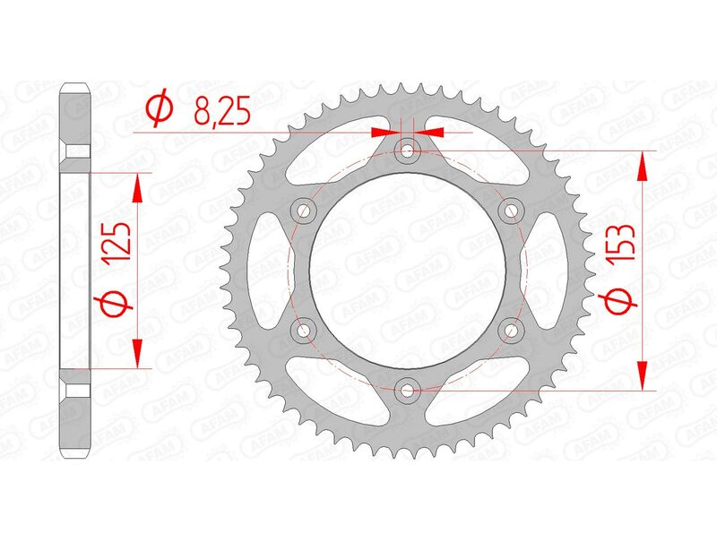 AFAM Steel standard rear sprocket 10228 - 428