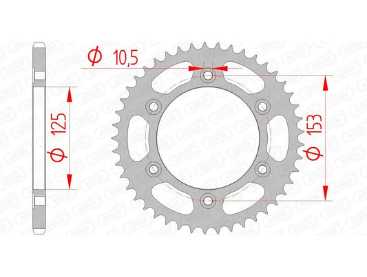 AFAM Steel standard rear sprocket 10320 - 520