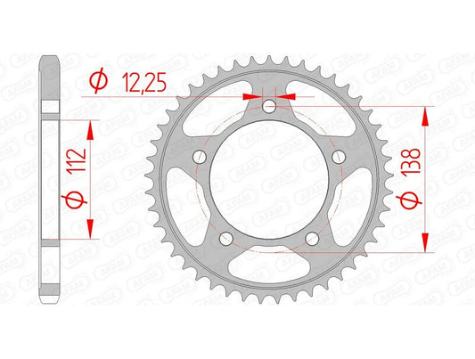 AFAM Steel standard rear sprocket 10613 - 525