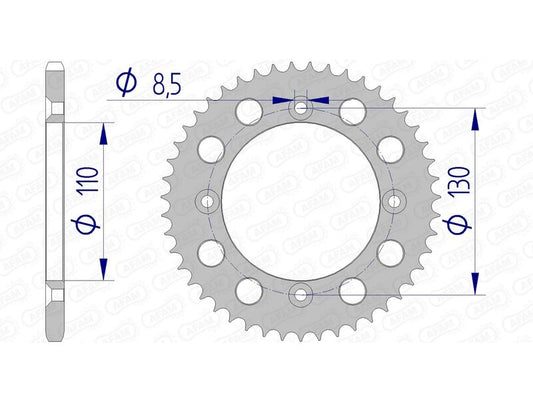 AFAM Aluminum ultra-light rear sprocket 11104 - 420