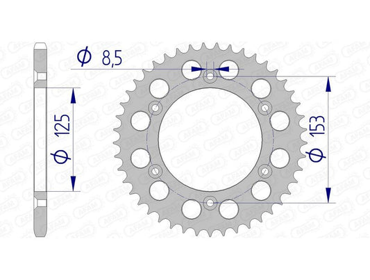 AFAM Aluminum ultra-light rear sprocket 11212 - 520