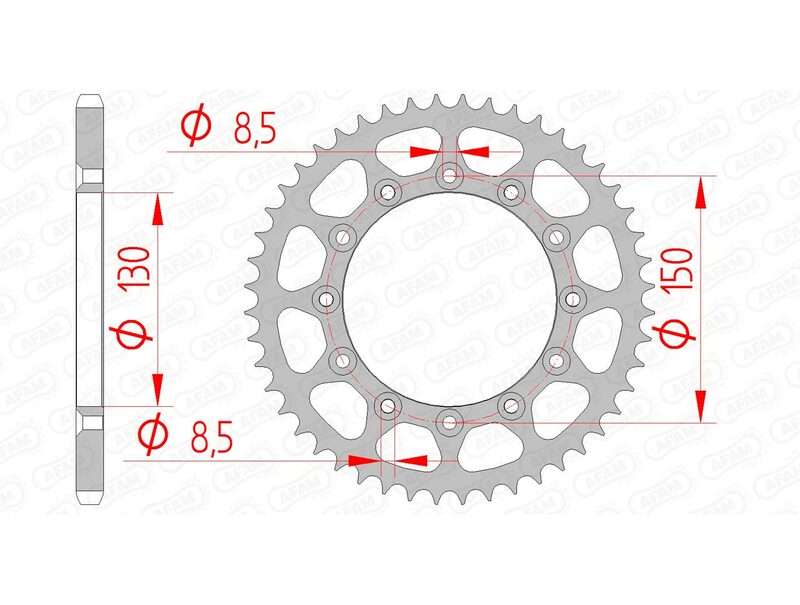 AFAM Steel standard rear sprocket 12323 - 520