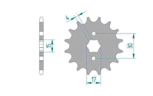 AFAM Steel standard front sprocket 20101 - 420