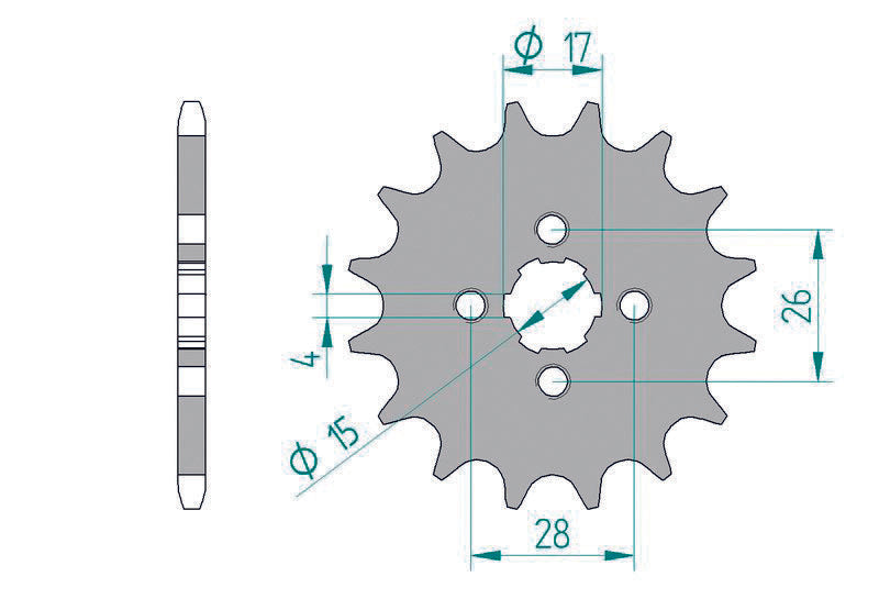 AFAM Steel standard front sprocket 20104 - 420