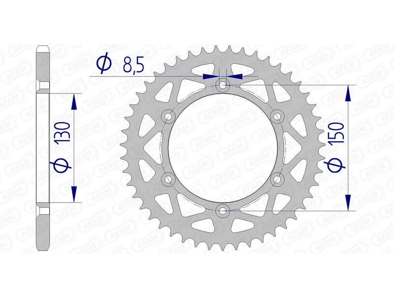 AFAM Aluminum rear sprocket 13323 - 520