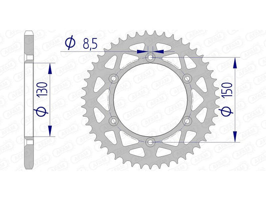 AFAM Aluminum rear sprocket 13323 - 520