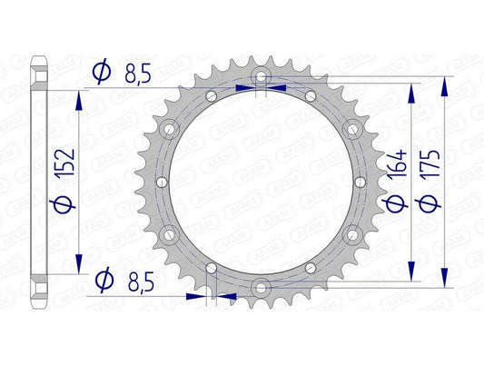 AFAM Aluminum rear sprocket 13500 - 520