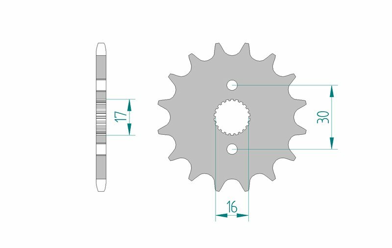 AFAM Steel self-cleaning front sprocket 20105 - 520