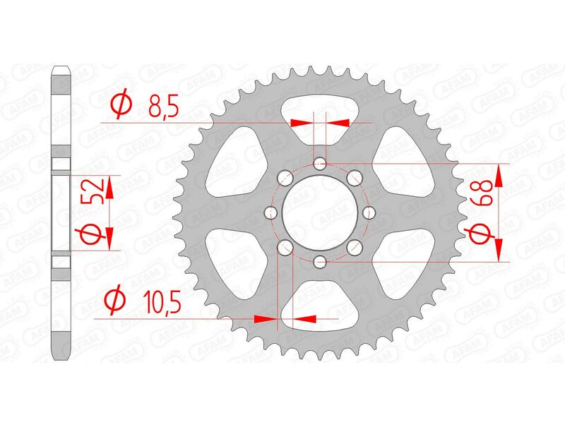 AFAM Steel standard rear sprocket 14100 - 420