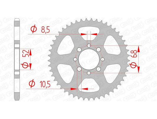 AFAM Steel standard rear sprocket 14100 - 420