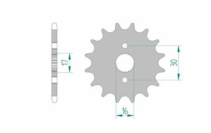 AFAM Steel standard front sprocket 20105 - 420