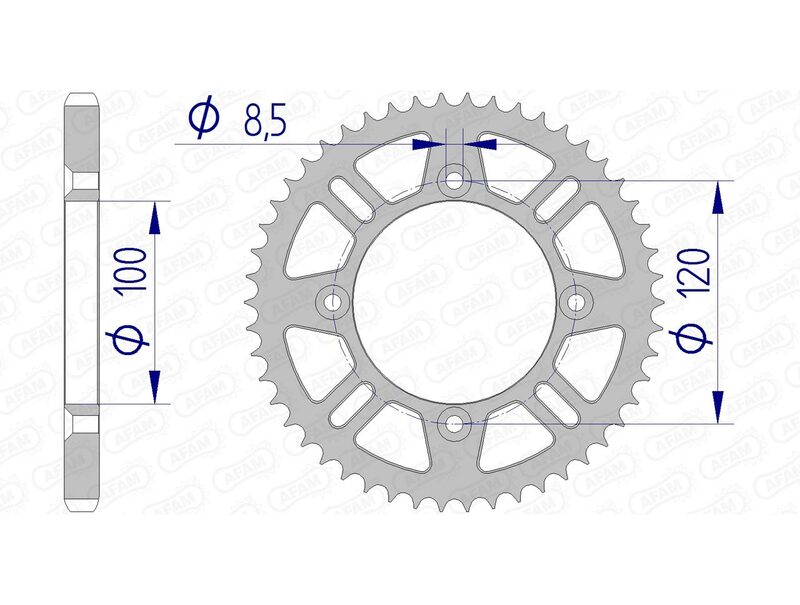 AFAM Aluminum rear sprocket 15104 - 428