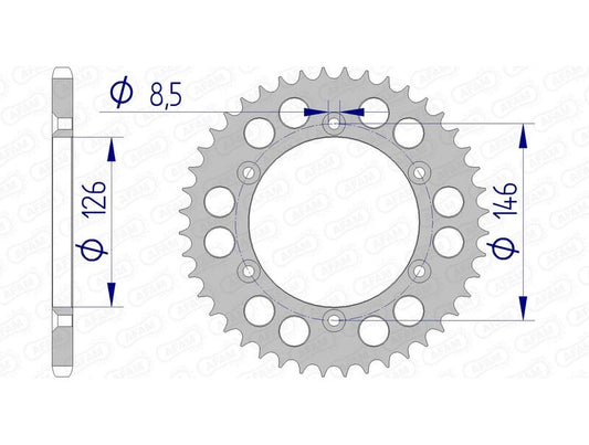 AFAM Aluminum rear sprocket 15203 - 520