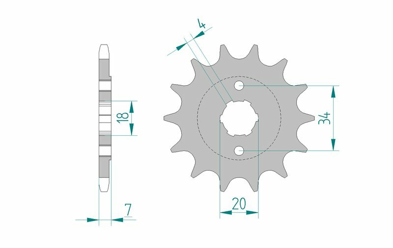 AFAM Steel standard front sprocket 20202 - 520