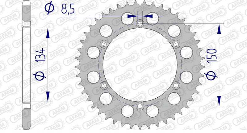 AFAM Aluminum rear sprocket 17206 520